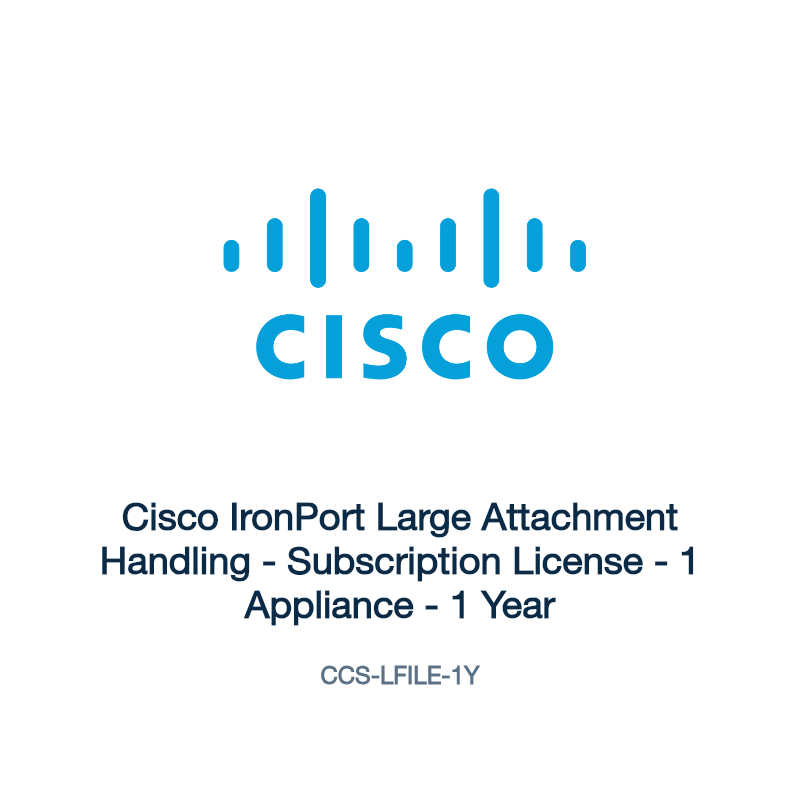 CCS-LFILE-1Y: Cisco IronPort Large Attachment Handling