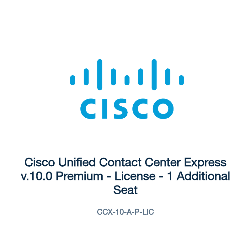 CCX-10-A-P-LIC: Cisco Unified Contact Center Express v.10.0 Premium