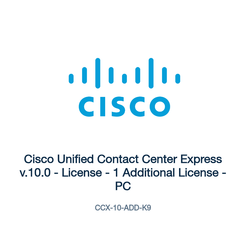 CCX-10-ADD-K9: Cisco Unified Contact Center Express v.10.0