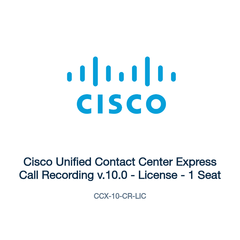 CCX-10-CR-LIC: Cisco Unified Contact Center Express Call Recording v.10.0