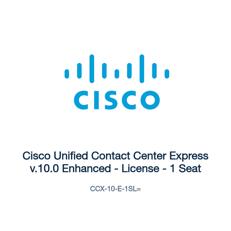 CCX-10-E-1SL=: Cisco Unified Contact Center Express v.10.0 Enhanced
