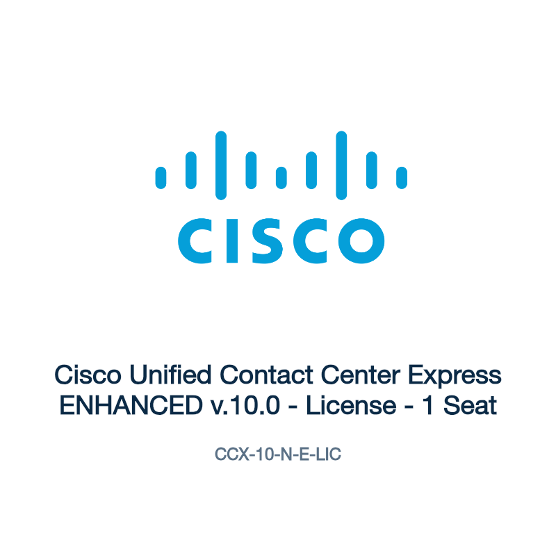 CCX-10-N-E-LIC: Cisco Unified Contact Center Express ENHANCED v.10.0