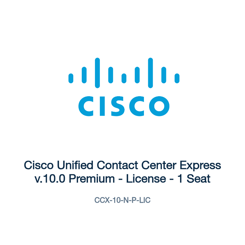 CCX-10-N-P-LIC: Cisco Unified Contact Center Express v.10.0 Premium
