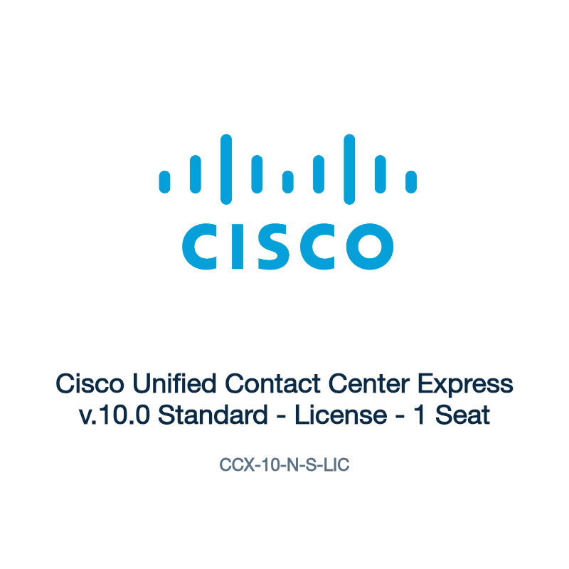 CCX-10-N-S-LIC: Cisco Unified Contact Center Express v.10.0 Standard