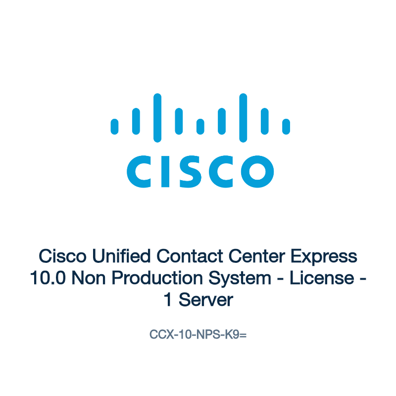 CCX-10-NPS-K9=: Cisco Unified Contact Center Express 10.0 Non Production System