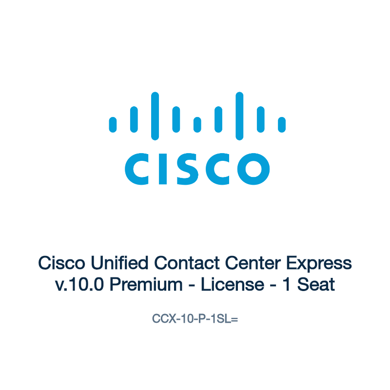 CCX-10-P-1SL=: Cisco Unified Contact Center Express v.10.0 Premium