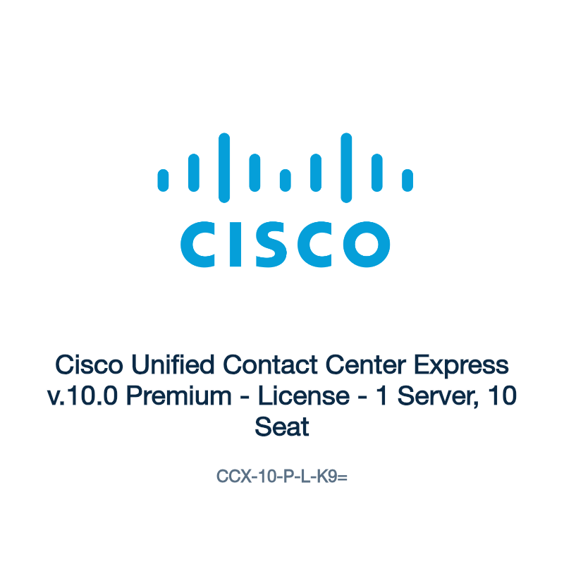 CCX-10-P-L-K9=: Cisco Unified Contact Center Express v.10.0 Premium