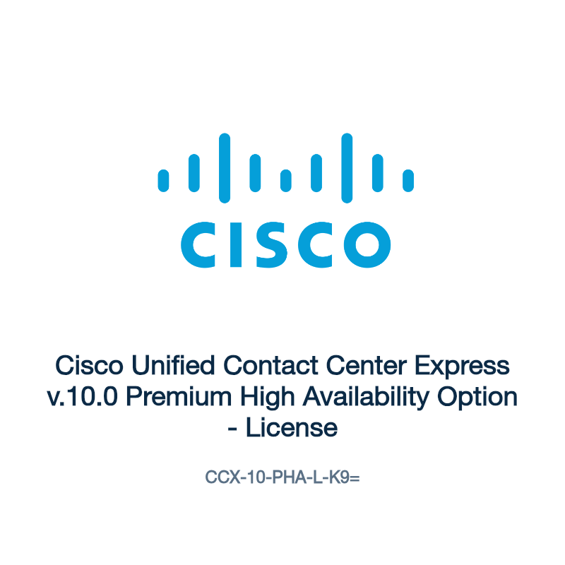 CCX-10-PHA-L-K9=: Cisco Unified Contact Center Express v.10.0 Premium High Availability