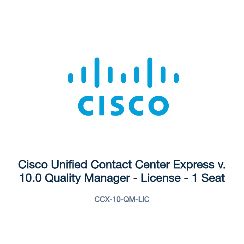 CCX-10-QM-LIC: Cisco Unified Contact Center Express v. 10.0 Quality Manager
