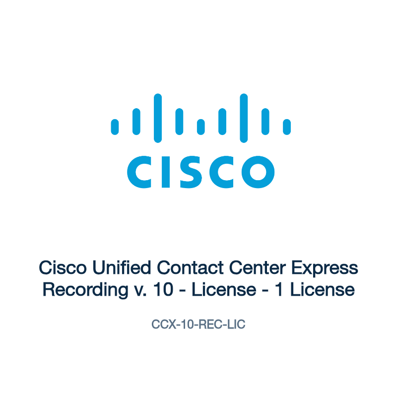 CCX-10-REC-LIC: Cisco Unified Contact Center Express Recording v. 10