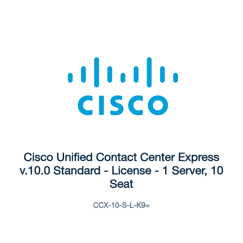 CCX-10-S-L-K9=: Cisco Unified Contact Center Express v.10.0 Standard