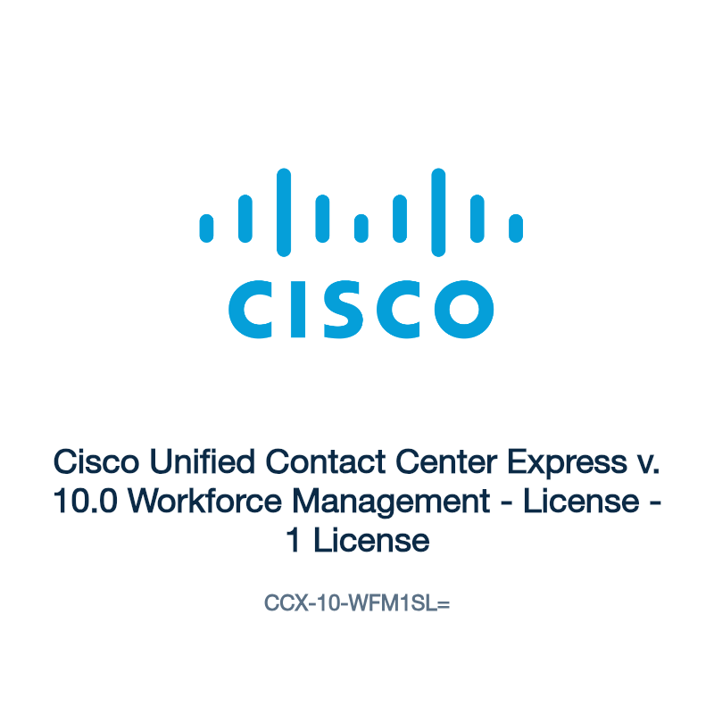 CCX-10-WFM1SL=: Cisco Unified Contact Center Express v. 10.0 Workforce Management