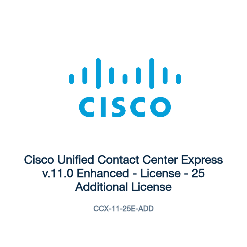 CCX-11-25E-ADD: Cisco Unified Contact Center Express v.11.0 Enhanced
