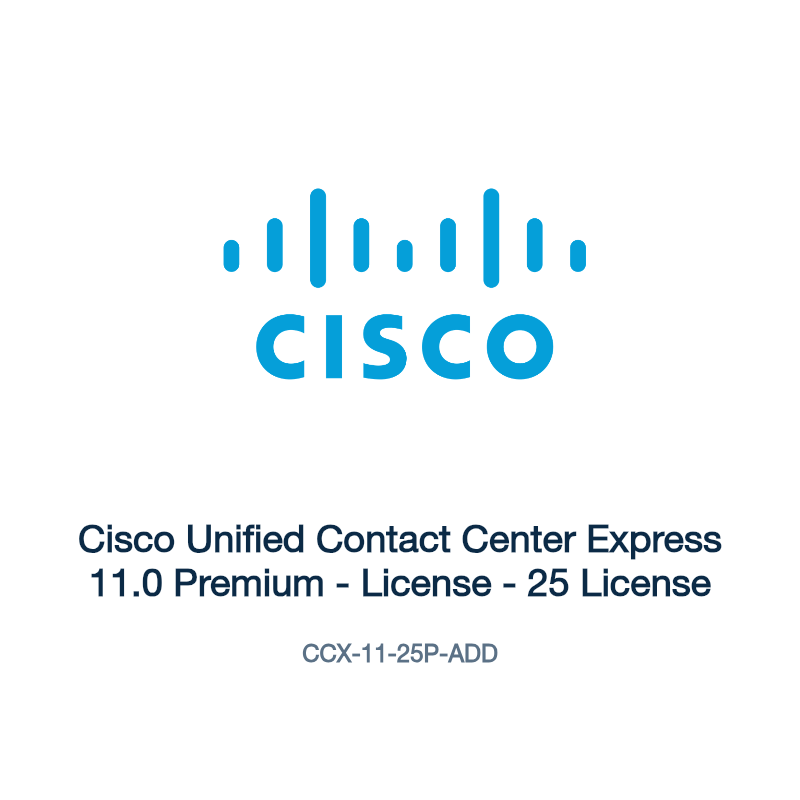 CCX-11-25P-ADD: Cisco Unified Contact Center Express 11.0 Premium