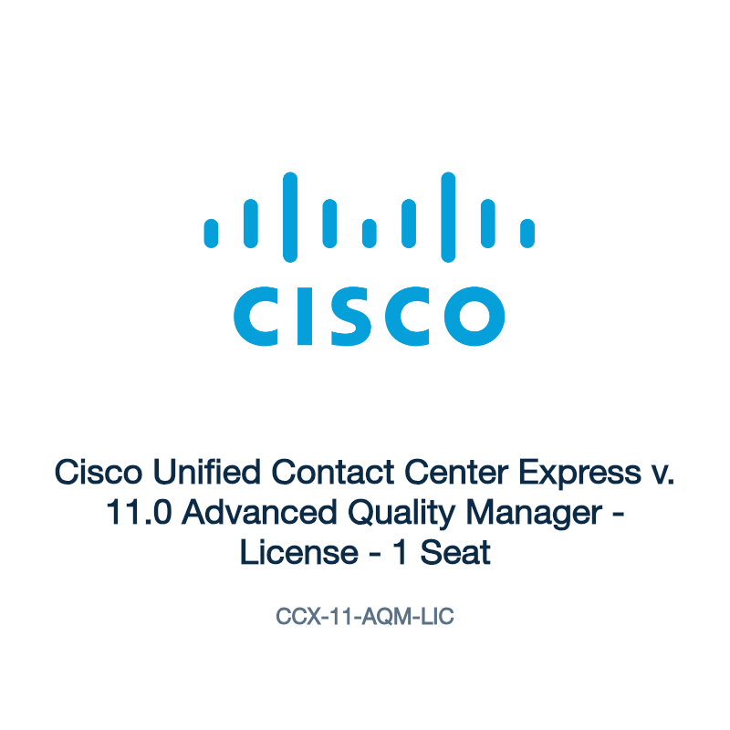 CCX-11-AQM-LIC: Cisco Unified Contact Center Express v. 11.0 Advanced Quality Manager