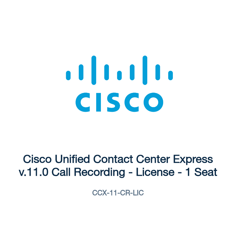CCX-11-CR-LIC: Cisco Unified Contact Center Express v.11.0 Call Recording