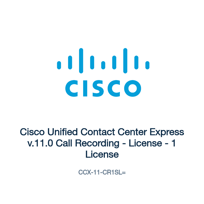 CCX-11-CR1SL=: Cisco Unified Contact Center Express v.11.0 Call Recording