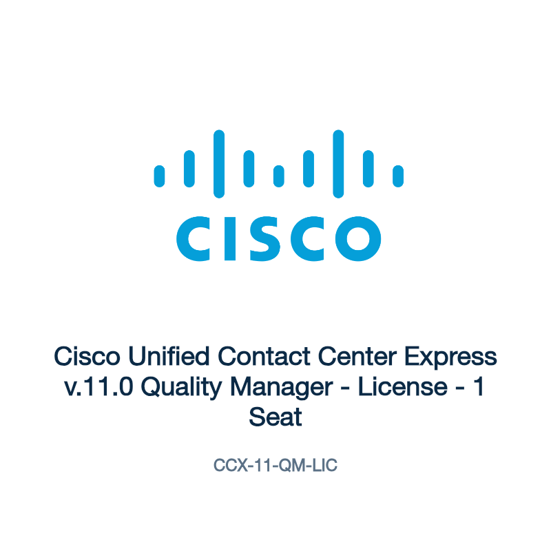 CCX-11-QM-LIC: Cisco Unified Contact Center Express v.11.0 Quality Manager