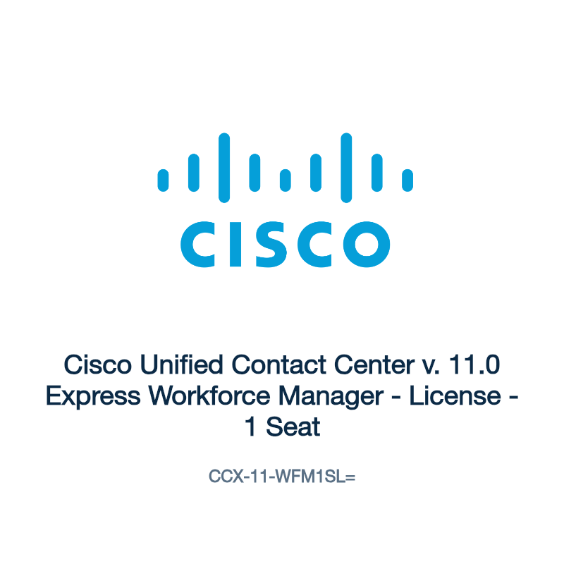 CCX-11-WFM1SL=: Cisco Unified Contact Center v. 11.0 Express Workforce Manager