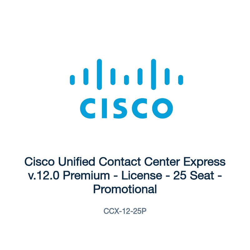 CCX-12-25P: Cisco Unified Contact Center Express v.12.0 Premium