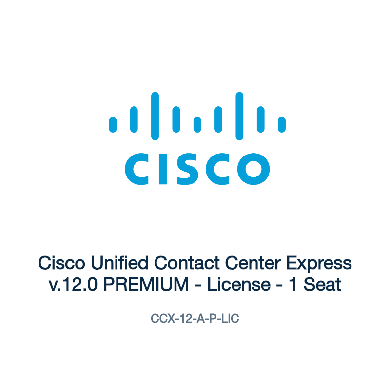 CCX-12-A-P-LIC: Cisco Unified Contact Center Express v.12.0 PREMIUM