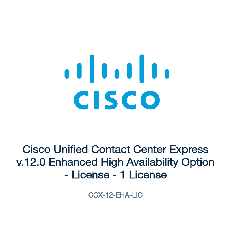 CCX-12-EHA-LIC: Cisco Unified Contact Center Express v.12.0 Enhanced High