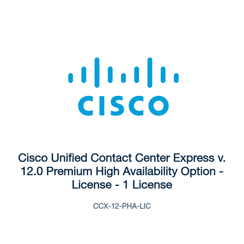 CCX-12-PHA-LIC: Cisco Unified Contact Center Express v. 12.0 Premium High