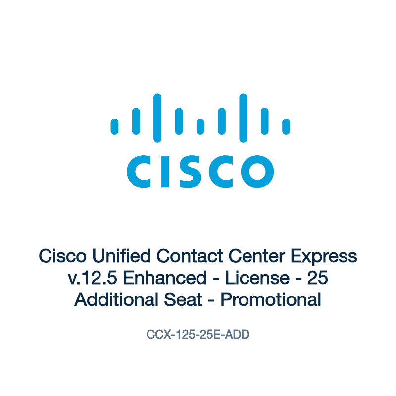 CCX-125-25E-ADD: Cisco Unified Contact Center Express v.12.5 Enhanced