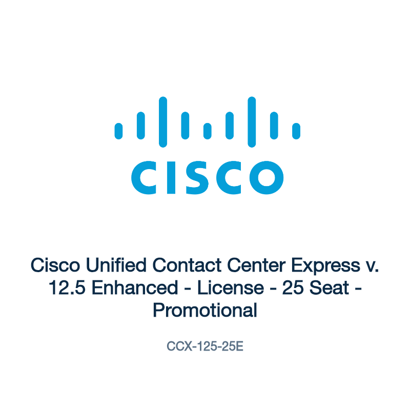 CCX-125-25E: Cisco Unified Contact Center Express v. 12.5 Enhanced