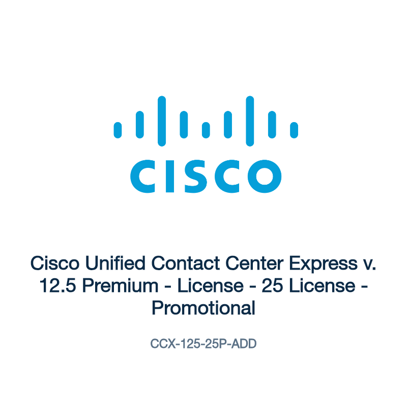 CCX-125-25P-ADD: Cisco Unified Contact Center Express v. 12.5 Premium