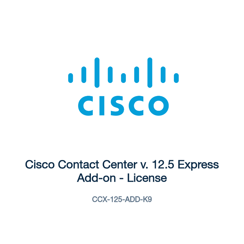 CCX-125-ADD-K9: Cisco Contact Center v. 12.5 Express Add-on
