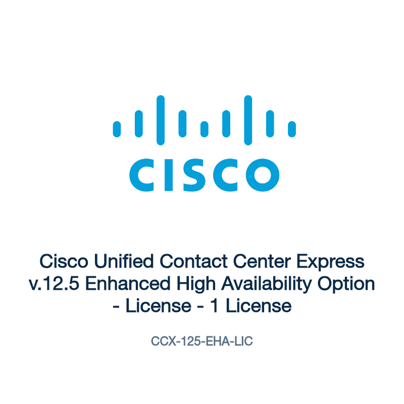 CCX-125-EHA-LIC: Cisco Unified Contact Center Express v.12.5 Enhanced High