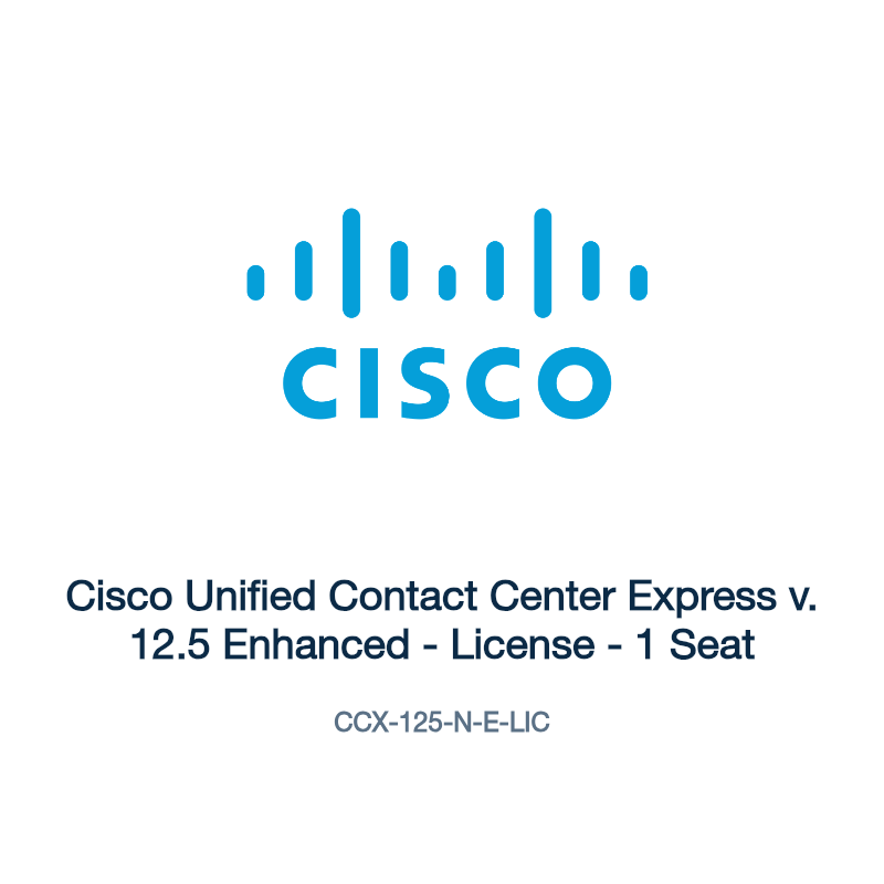 CCX-125-N-E-LIC: Cisco Unified Contact Center Express v. 12.5 Enhanced