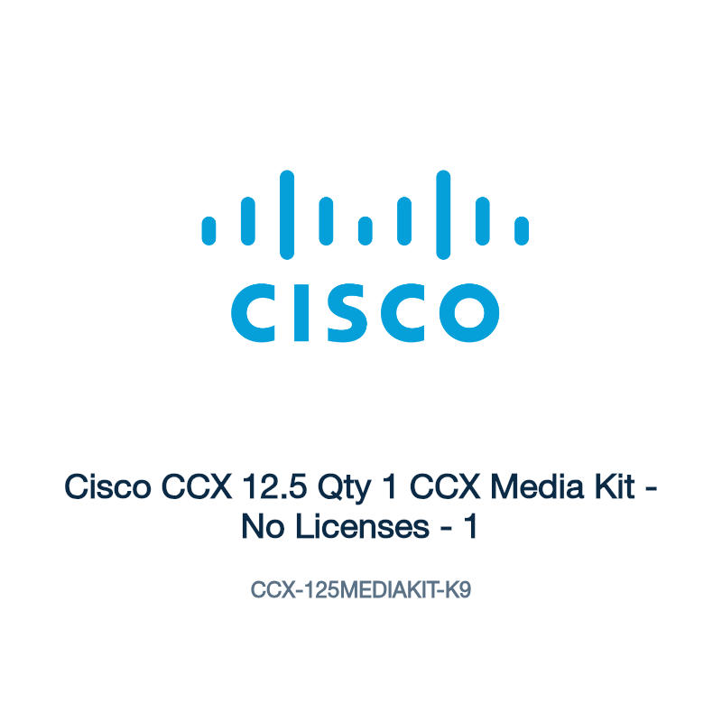 CCX-125MEDIAKIT-K9: Cisco CCX 12.5 Qty 1 CCX Media Kit