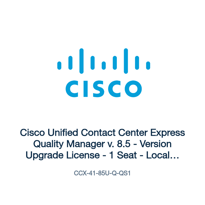 CCX-41-85U-Q-QS1: Cisco Unified Contact Center Express Quality Manager v. 8.5