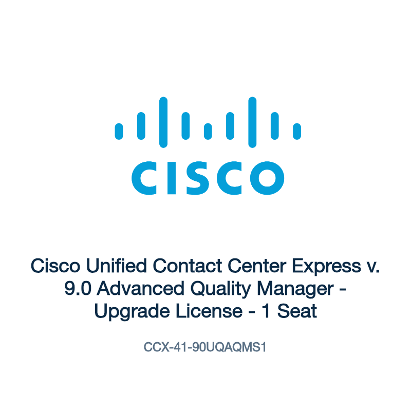 CCX-41-90UQAQMS1: Cisco Unified Contact Center Express v. 9.0 Advanced Quality Manager