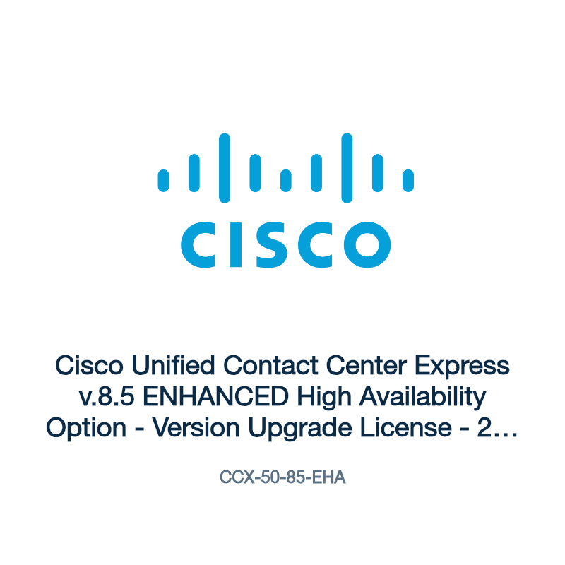 CCX-50-85-EHA: Cisco Unified Contact Center Express v.8.5 ENHANCED High Availability