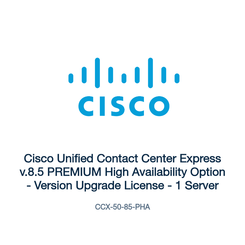 CCX-50-85-PHA: Cisco Unified Contact Center Express v.8.5 PREMIUM High Availability