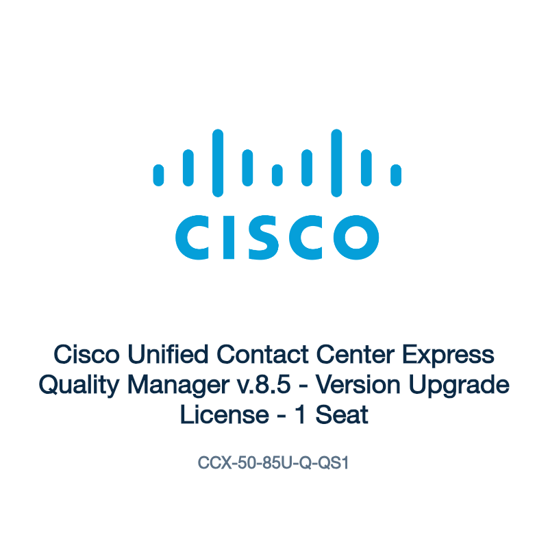 CCX-50-85U-Q-QS1: Cisco Unified Contact Center Express Quality Manager v.8.5