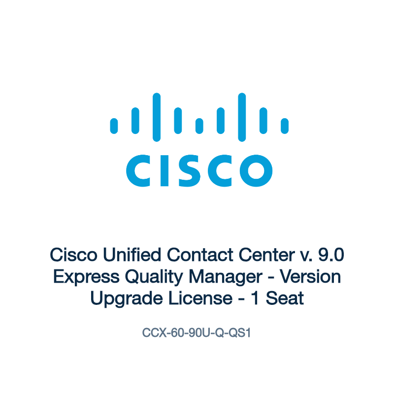 CCX-60-90U-Q-QS1: Cisco Unified Contact Center v. 9.0 Express Quality Manager