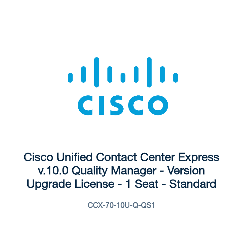 CCX-70-10U-Q-QS1: Cisco Unified Contact Center Express v.10.0 Quality Manager