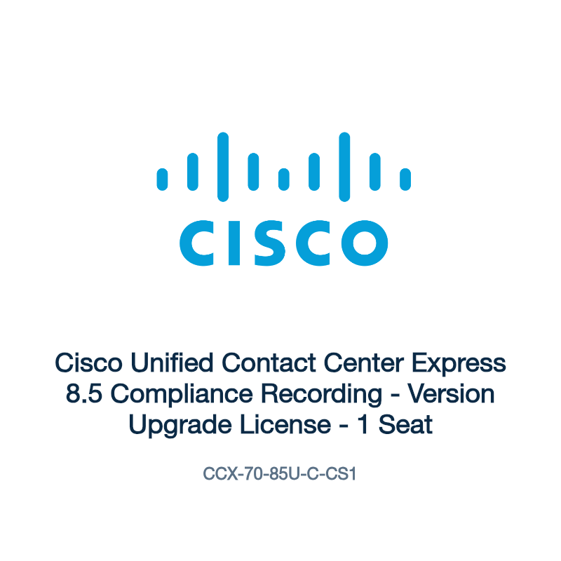 CCX-70-85U-C-CS1: Cisco Unified Contact Center Express 8.5 Compliance Recording