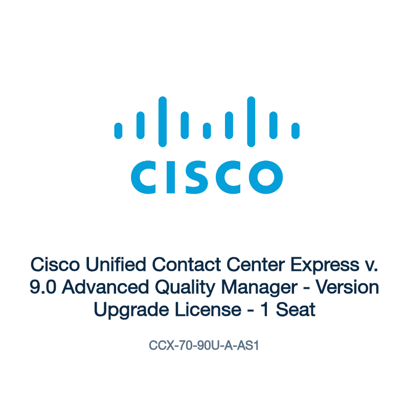 CCX-70-90U-A-AS1: Cisco Unified Contact Center Express v. 9.0 Advanced Quality Manager