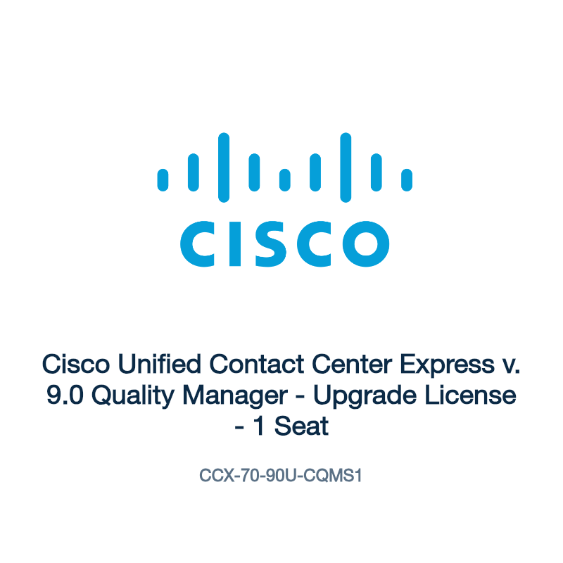 CCX-70-90U-CQMS1: Cisco Unified Contact Center Express v. 9.0 Quality Manager
