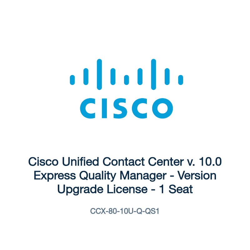 CCX-80-10U-Q-QS1: Cisco Unified Contact Center v. 10.0 Express Quality Manager