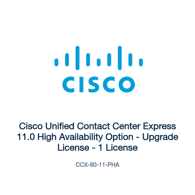 CCX-80-11-PHA: Cisco Unified Contact Center Express 11.0 High Availability Option