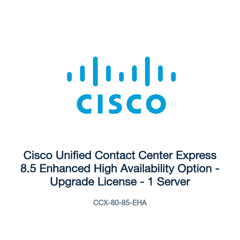CCX-80-85-EHA: Cisco Unified Contact Center Express 8.5 Enhanced High Availability