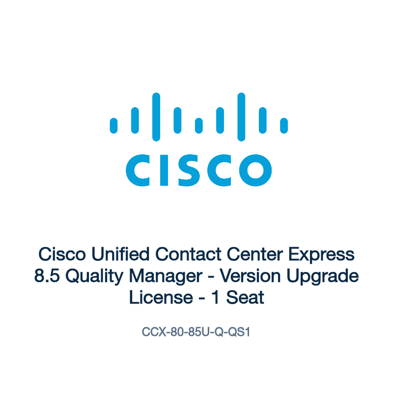 CCX-80-85U-Q-QS1: Cisco Unified Contact Center Express 8.5 Quality Manager