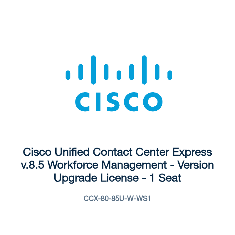 CCX-80-85U-W-WS1: Cisco Unified Contact Center Express v.8.5 Workforce Management
