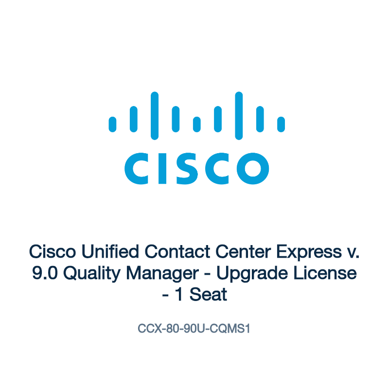 CCX-80-90U-CQMS1: Cisco Unified Contact Center Express v. 9.0 Quality Manager